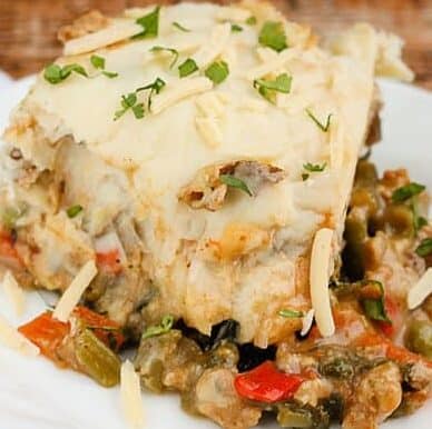 You don't have to be Irish to enjoy this Shepherd's pie! It's packed with veggies and tastes great year round.