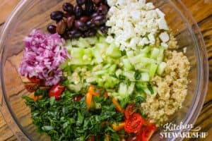 Mediterranean salad ingredients