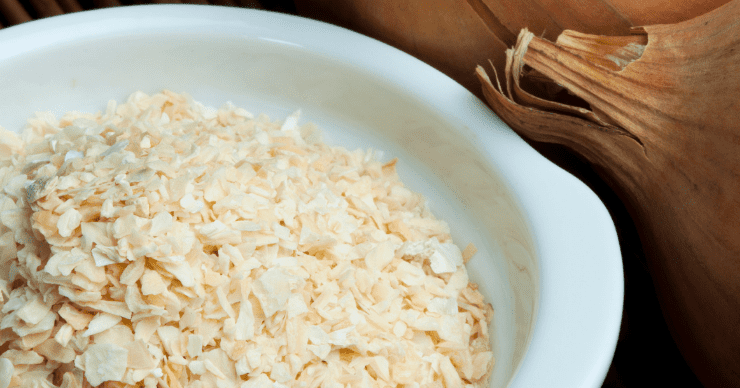 bowl of minced dried onion
