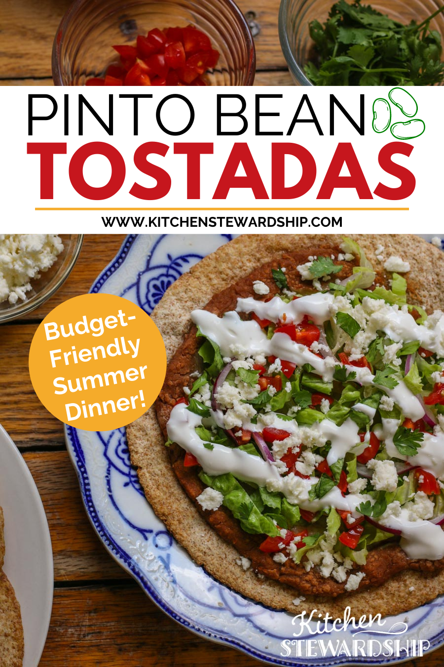 Pinto bean tostadas recipe