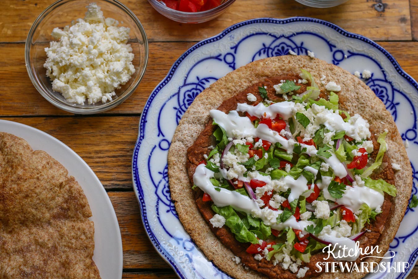 Pinto bean tostadas