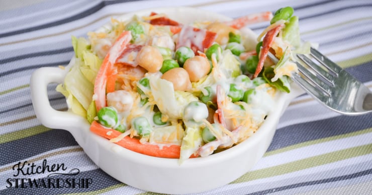 bowl of layered salad