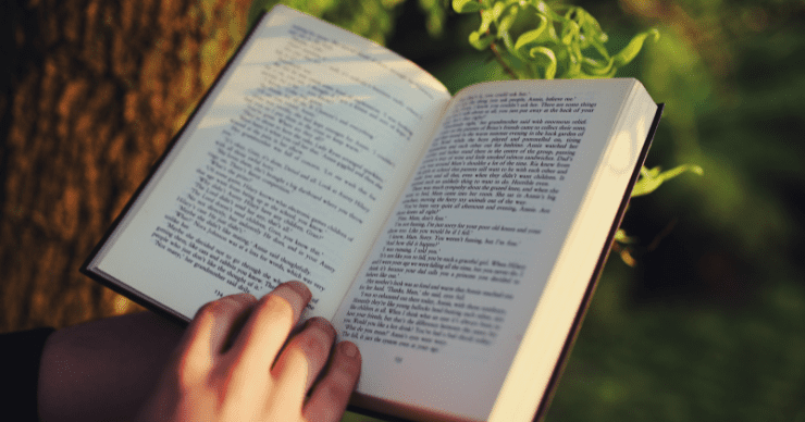 reading outside