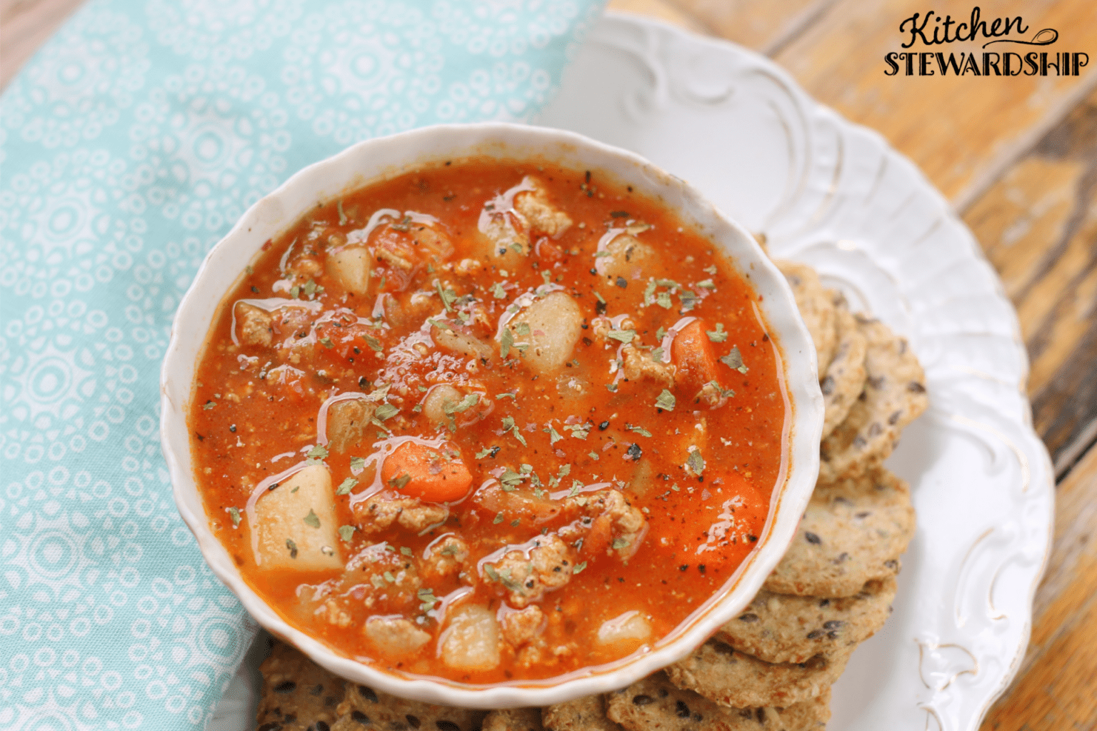 Instant Pot ground turkey soup