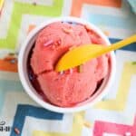 Dairy-free strawberry sorbet