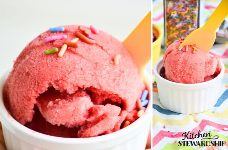 dairy-free strawberry sorbet