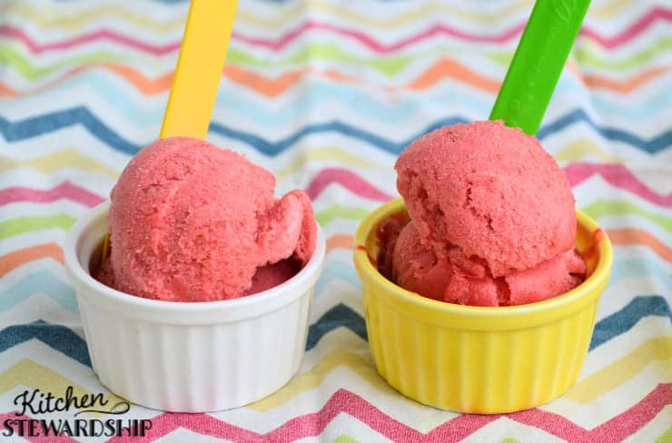 strawberry sorbet