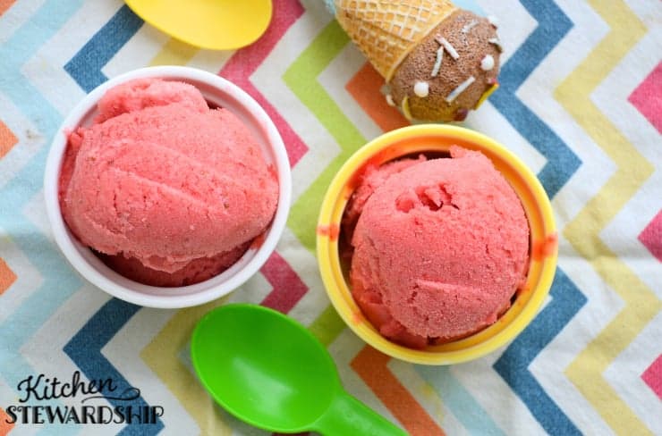 Strawberry sorbet