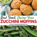 real food, dairy-free zucchini muffins