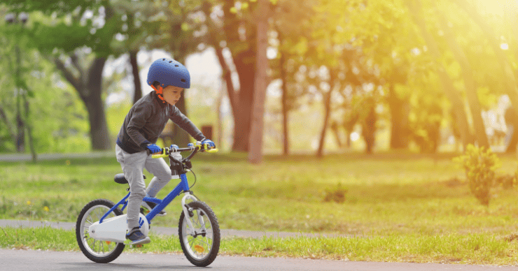 boy on bicycle