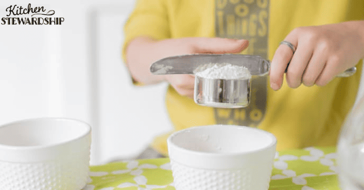 measuring flour