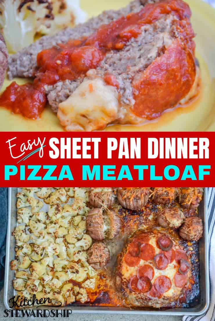 Sheet pan pizza meatloaf