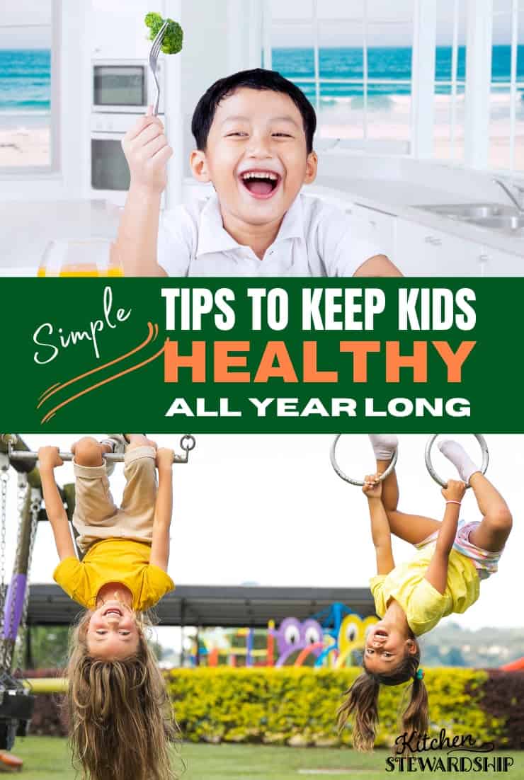 keeping kids healthy Pinterest image