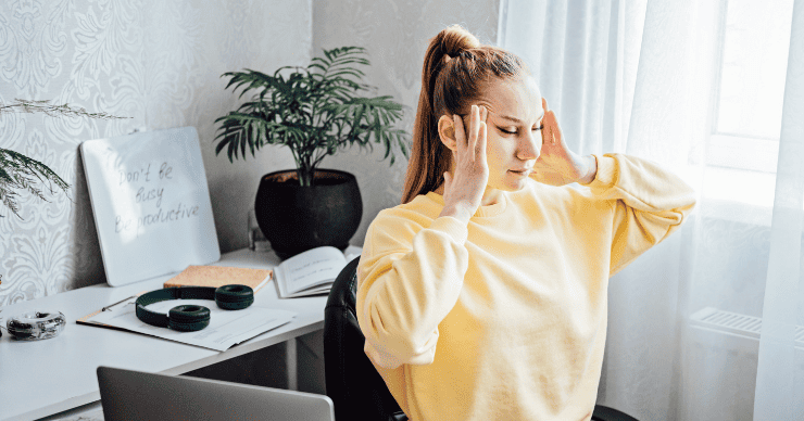 5 senses meditation at desk