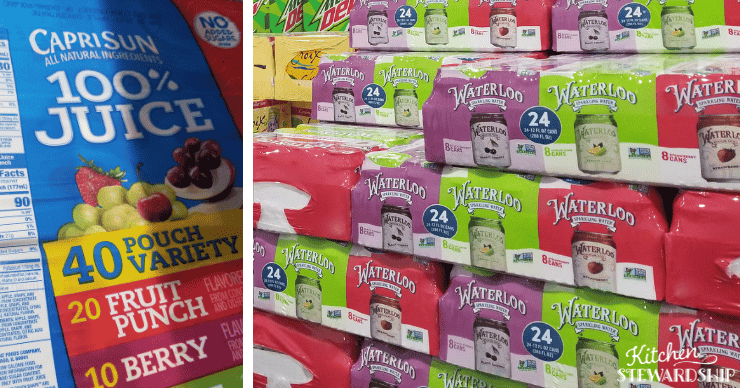 juice and carbonated water