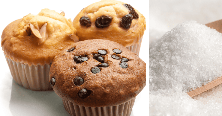 muffins and sugar