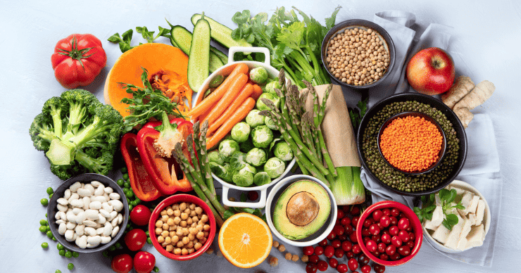 fruits, vegetables and grains