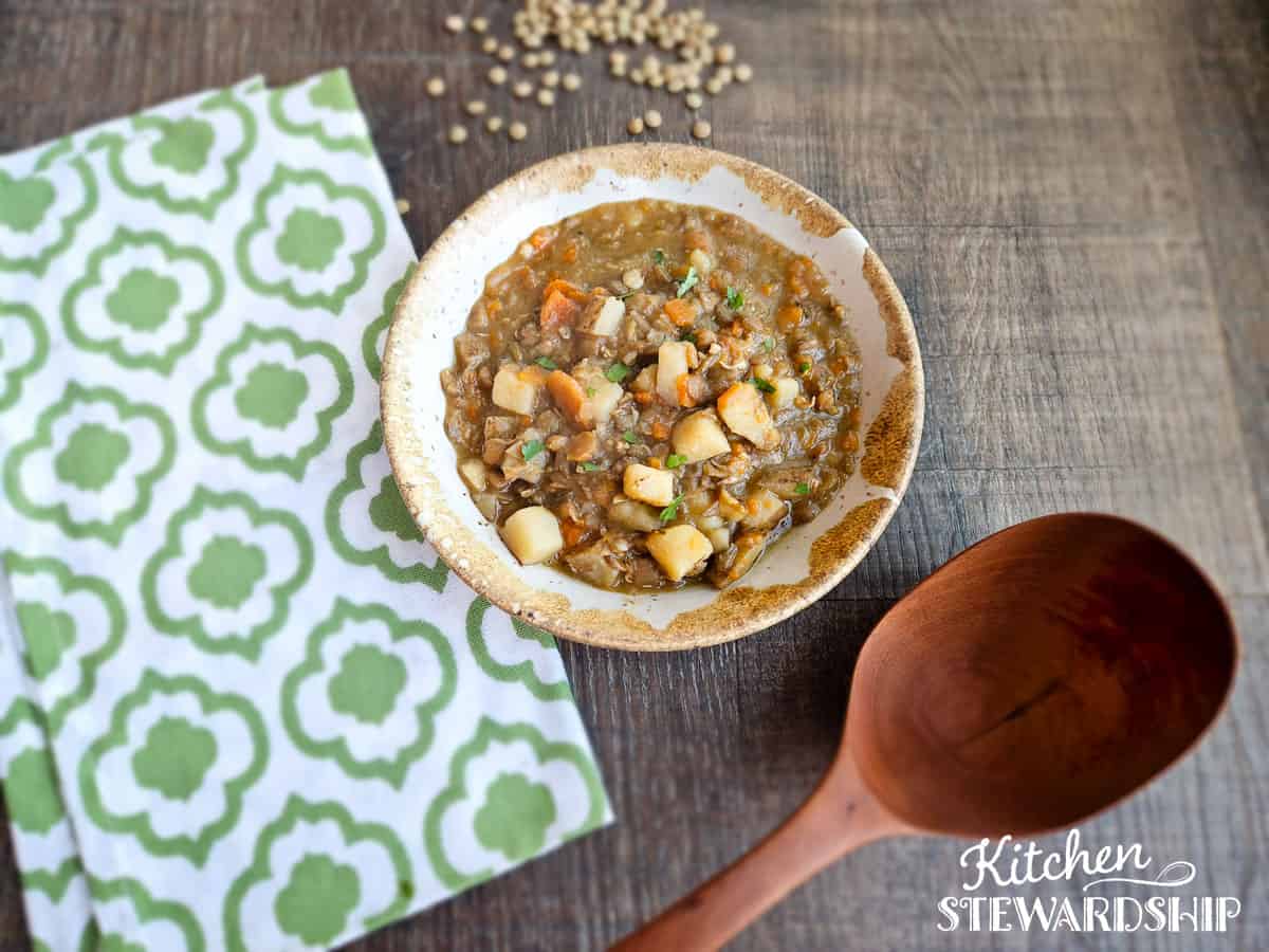 meatless lentil soup
