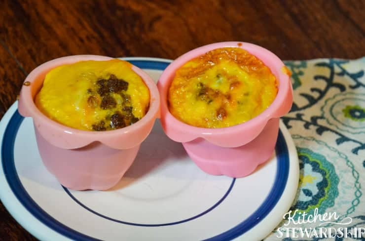 egg cups on a plate