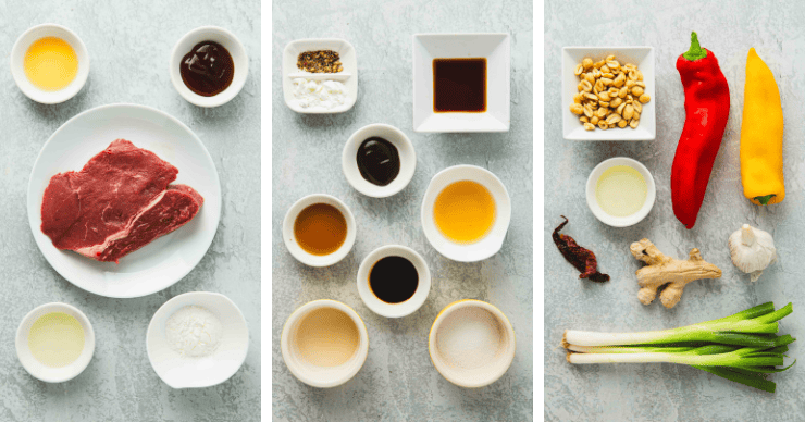 ingredients for kung pao beef