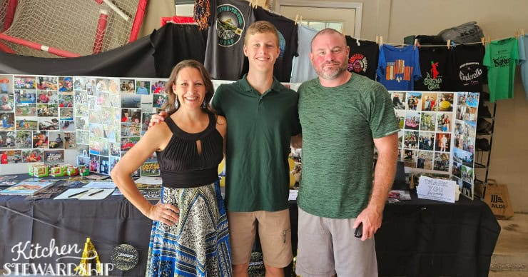 Katie, Paul and Kris at Paul's graduation party