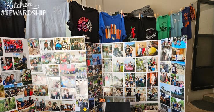 t-shirt banner at graduation party