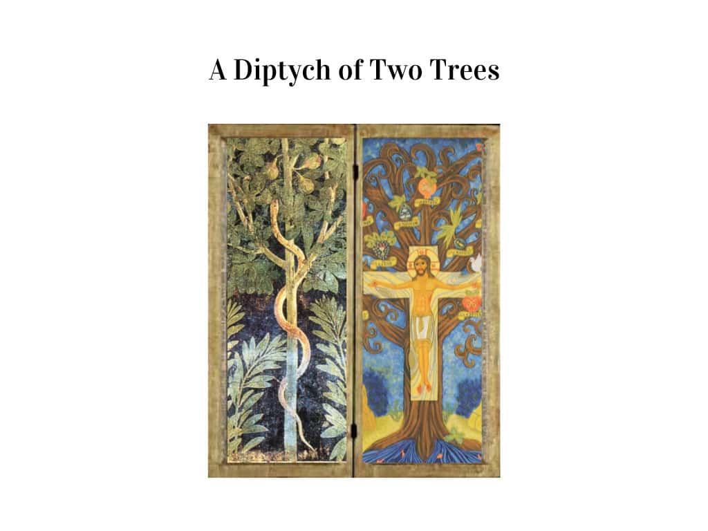 Diptych of two trees