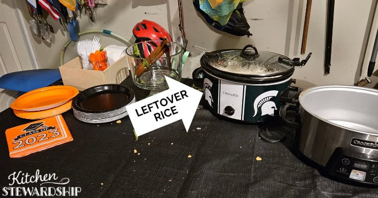 leftover rice from our graduation party