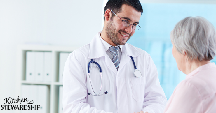 Doctor and woman in office