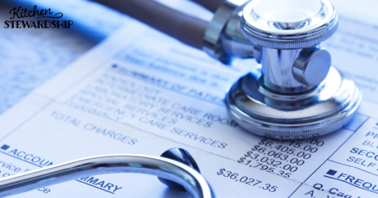 stethoscope on medical bill