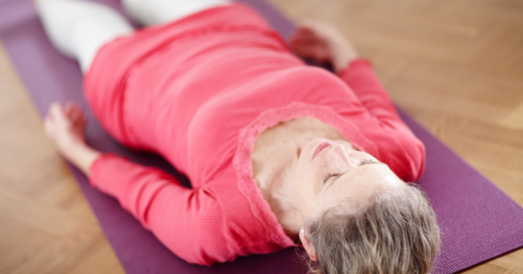 woman doing a progressive muscle relaxation