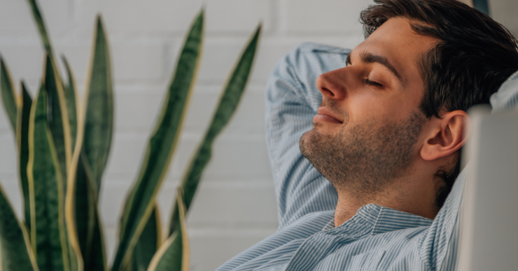 man relaxing