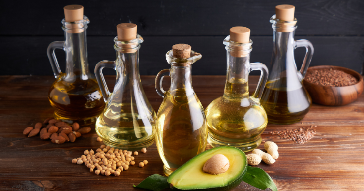 bottles of seed oils