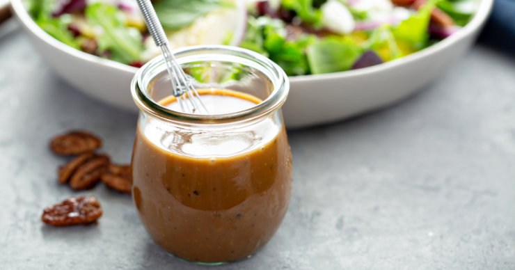 salad dressing in a jar