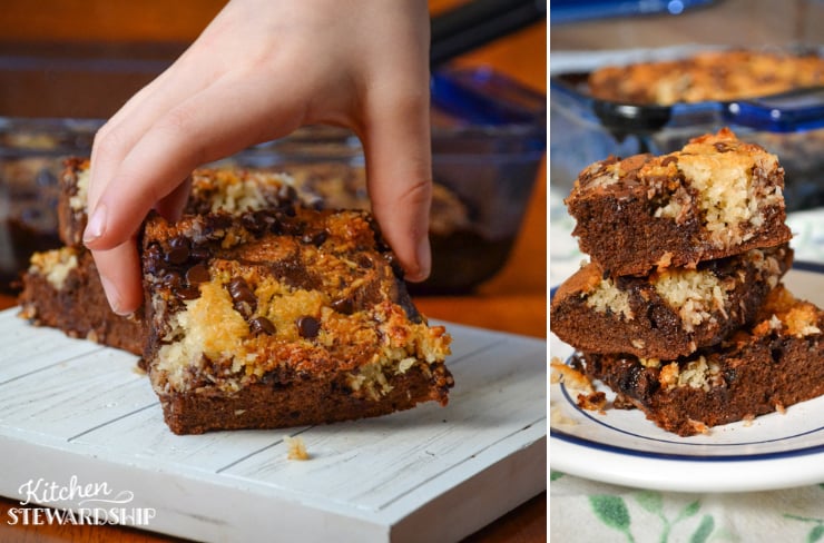 child picking up breakfast bar
