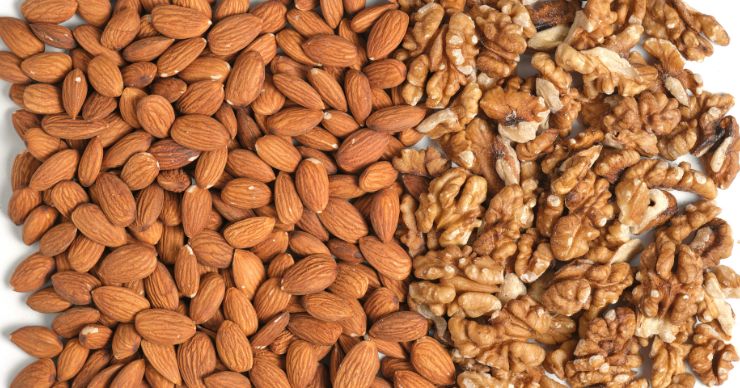 almonds and walnuts
