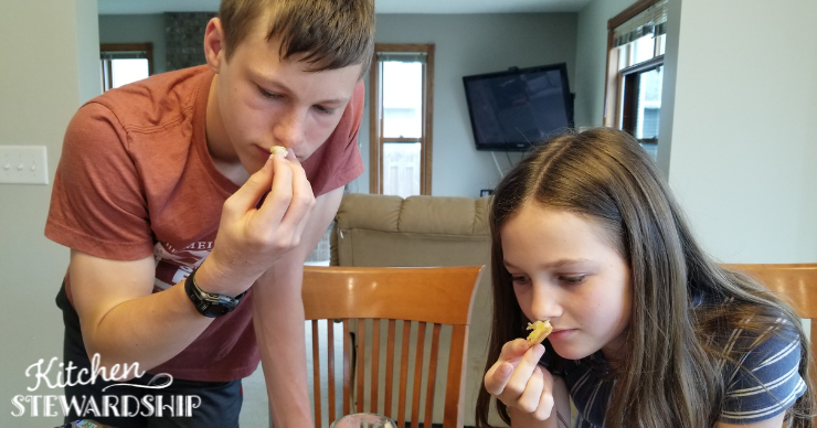 smelling olive oils on bread